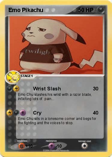 Pokémon Emo Pikachu 1 1 Wrist Slash My Pokemon Card