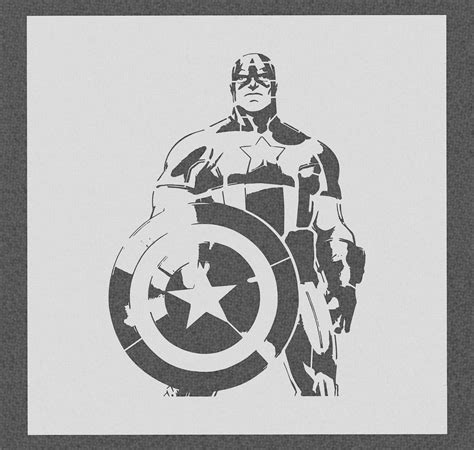 Captain America Stencil Marvel Avengers 14mil Mylar Etsy