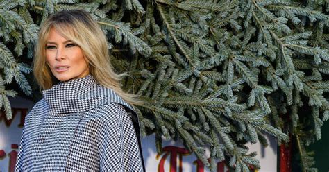 Melania Trump Shows Off New Blonde Hair As She Welcomes Christmas Tree