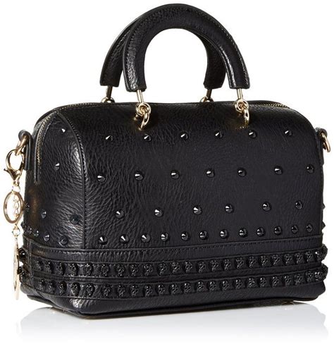 Mg Collection Roni Gothic Skull Studded Doctor Style Tote Purse Handbag