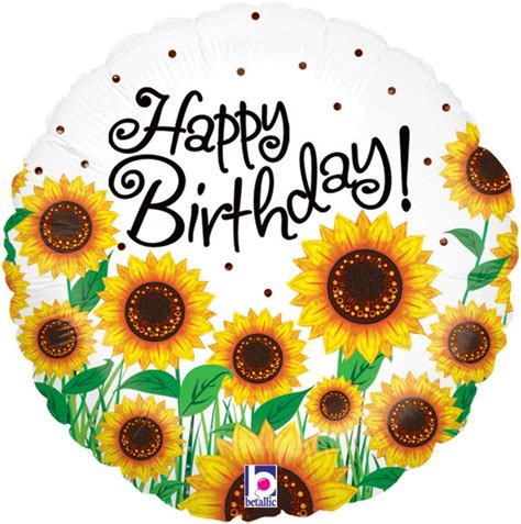 Maybe you would like to learn more about one of these? sunflower balloon | Happy birthday foil balloons ...