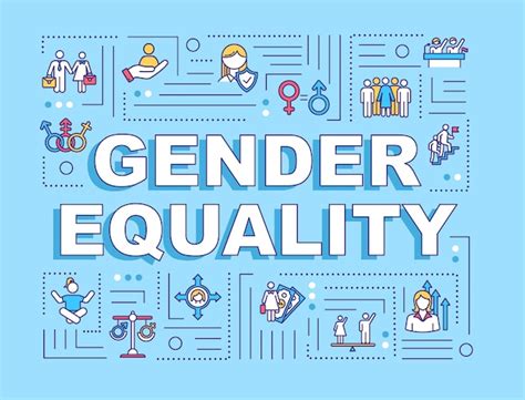 Premium Vector Gender Equality Word Concepts Banner Social