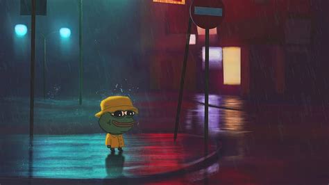 4k Free Download Pepe In The Rain Pepe The Frog Sad Artist
