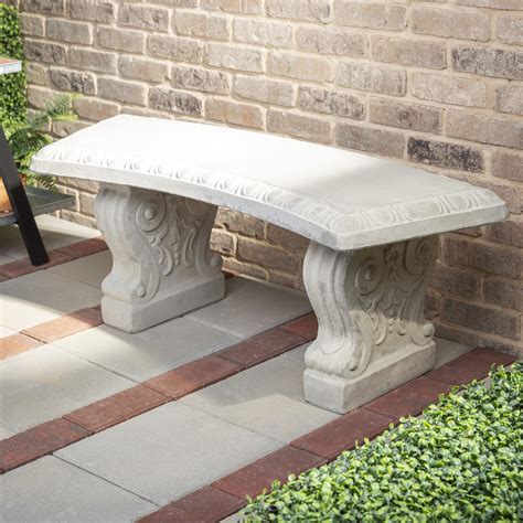 Cement Garden Bench With Back How To Make Concrete Furniture Concrete