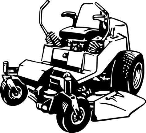 Lawn Mower Zero Turn Mower Clipart Clipart Kid Fox Coloring Page