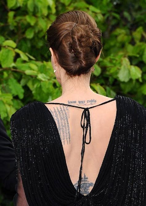 You should always remember that tattoo is made for the whole rest of your life and its meaning will be always fallowing you. Los tatuajes de Angelina Jolie 2021 - ModaEllas.com
