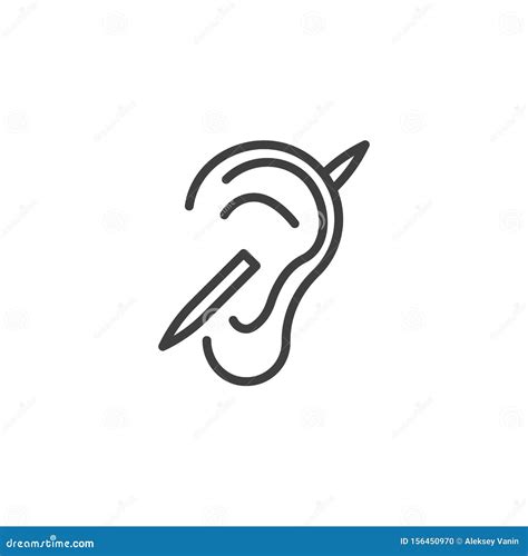 Deaf Line And Glyph Icon Disability And Deafness Hearing Impaired