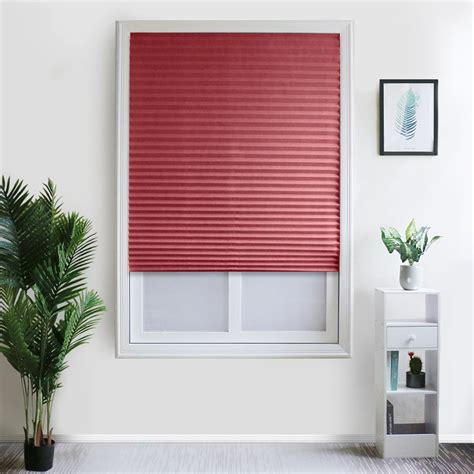 Willstar New Pleated Fabric Window Shades Blinds Cordless Light