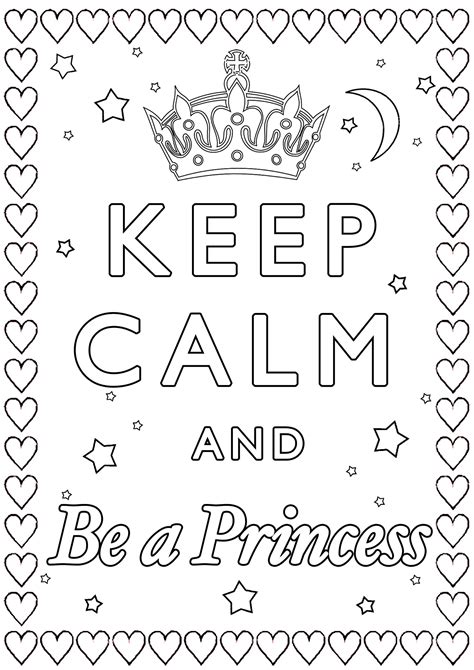 Coloring Pages Printable Keep Calm Coloring Pages