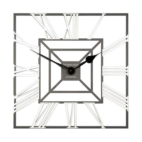 Thomas Kent 24 Evening Star Square Wall Clock Graphite Closs And Hamblin