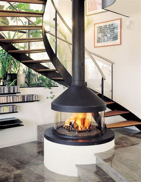 Indoor Circular Fireplace — Teracee Cheminée Design Cheminée