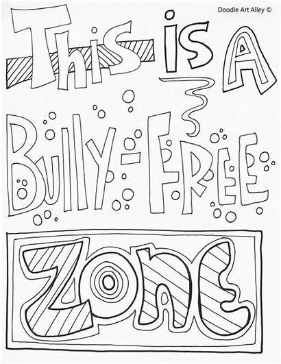 Bullying Coloring Pages Classroom Worksheets Anti Posters