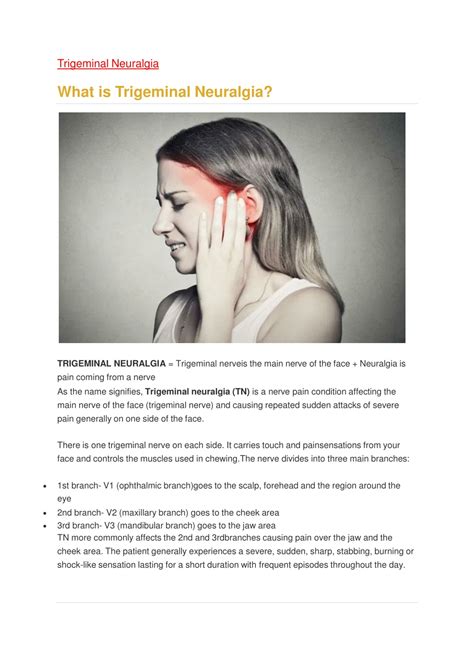 Ppt Trigeminal Neuralgia Causes Symptoms Diagnosed And Treatments