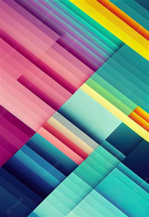 Premium Photo Abstract Geometric Wallpaper Vibrant Colors Smooth