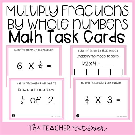 4th Grade Math Multiplying Fractions And Whole Numbers Worksheets