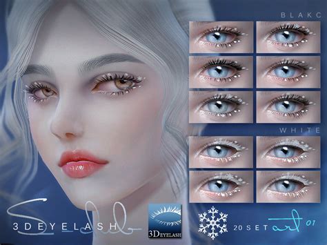 The Sims Resource S Club Ts4 3d Eyelashes F Snow