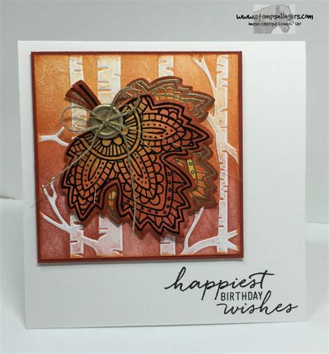 Stampin' Up! Lighthearted Leaves for the Happy Stampers Blog Hop! | Leaf cards, Birthday cards ...