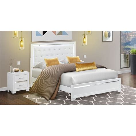 What is the price range for white nightstands? Mercer41 Pandora 2 Piece Queen Size Bedroom Set In White ...