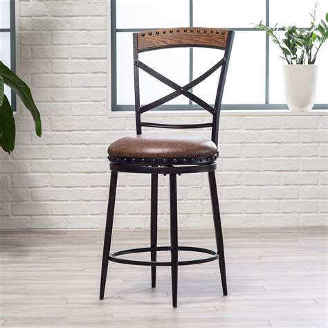 It is beautifully designed with a sturdy metal crispin counter chairs are sold in sets of two and are perfect as kitchen counter stools, island. Belham Living Telluride Swivel Counter Stool | from ...