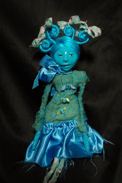 Ooak Art Doll Turquoise Mutant Alien Ghost Dna Sci Fi Etsy