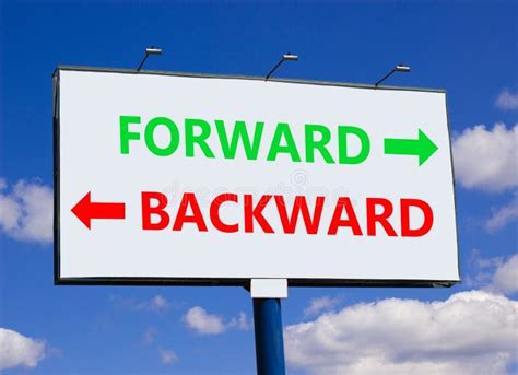 Forward Or Backward Symbol Concept Word Forward Or Backward On