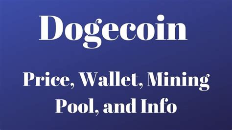 Get dogecoin view on github. Dogecoin Price, Wallet, Mining Pool and Info | Mining pool ...