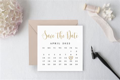 Calendar Save The Date Fully Editable Template Printable Etsy