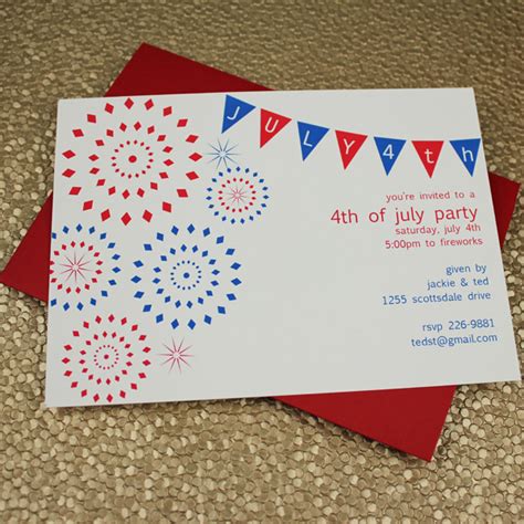 4th Of July Party Invitation Template Download And Print