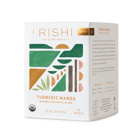Rishi Tea Herbal Tea Organic Turmeric Mango Bags 2 01 Each Instacart