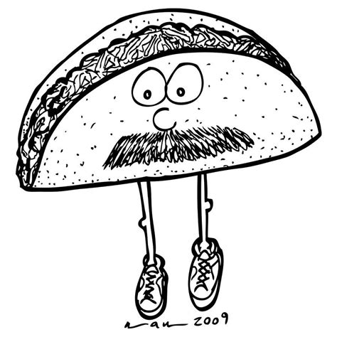 Just download, print and get your markers ready. Taco Coloring Pages - Coloring Home