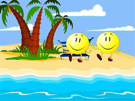 Smileys At The Beach Beach Abstract Smiley Palm Trees Hd