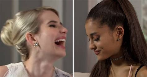 ariana grande s seriously awkward “scream queens” interview with emma roberts has resurfaced