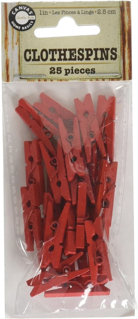 Mini Clothespins 1 25pkg Red