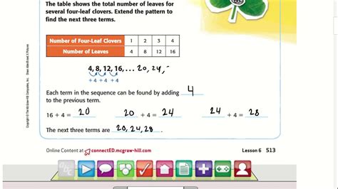 5th Grade Math Chapter 7 Lesson 6 Patterns Youtube