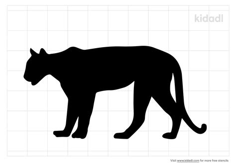 Free Mountain Lion Stencil Stencil Printables Kidadl