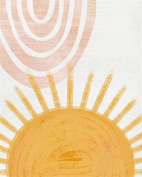 Set Of 3 Prints Sunshine Print Boho Wall Art Sunset Etsy