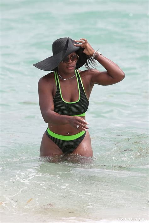 Serena Williams Wears A Bikini In Miami Beach Pictures Popsugar Celebrity Photo