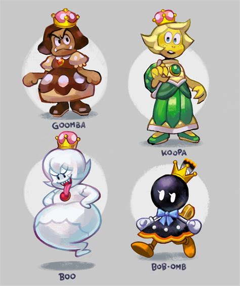 Boo Koopa Troopa Bob Omb Princess Goomba Peachyboo And More