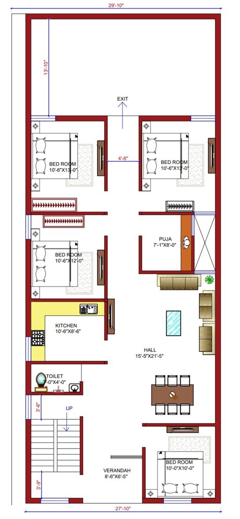 20x50 Floor Plan Floorplansclick