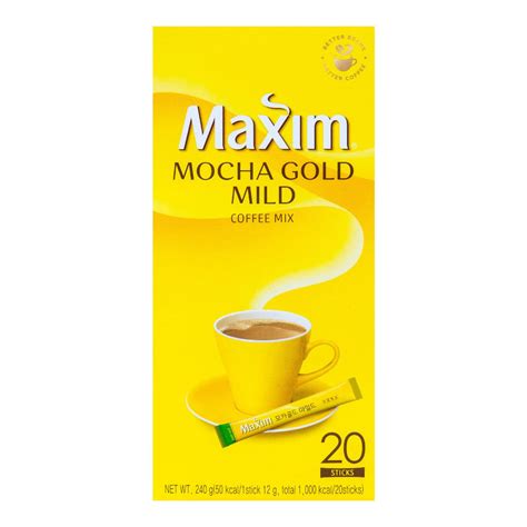 Maxim Coffee Mix Mocha Gold Mild 12gx20sachets Foodkoreadubai