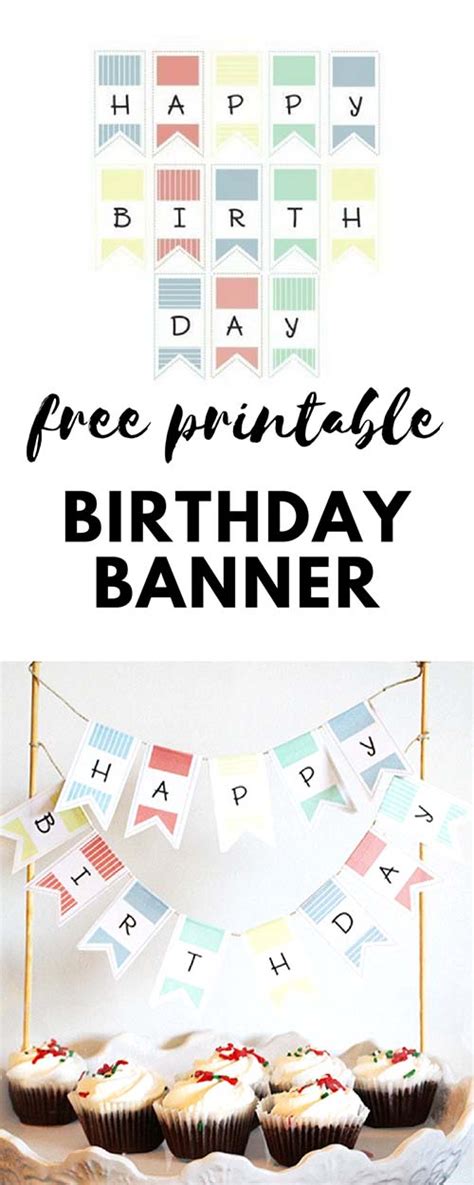 Printable Birthday Cake Banner Brooklyn Berry Designs