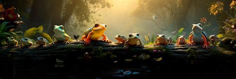 Premium AI Image | beautiful frogs that live in the Amazon rainforest