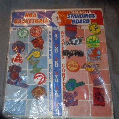 Vintage Nba Early 1980s Logo Refrigerator Magnets And Standings Board