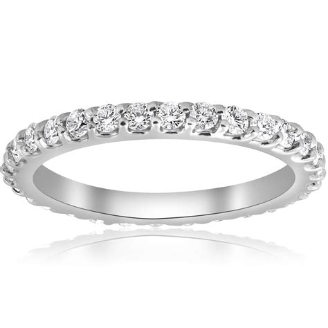 78ct Diamond Eternity Ring 14k White Gold Womens Stackable Wedding