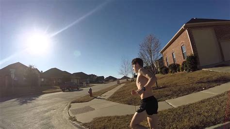 shirtless running in december tempo run youtube