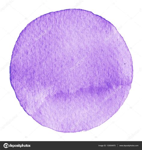 Purple Watercolor Circle Stain With Paper Texture Design Element