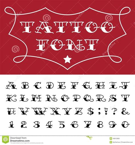 Traditional Tattoo Types Traditional Tattoo Alphabet Traditional