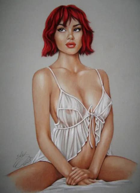 PRINT OF THE ORIGINAL PIN UP ART By SLY DRAWING