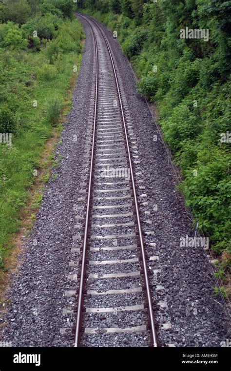 Train Tracks Railway Line Stock Photo Alamy