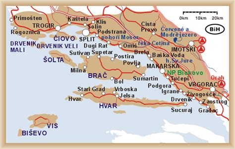 Chorvatsko Drvenik Mapa Chorvatsko Mapa